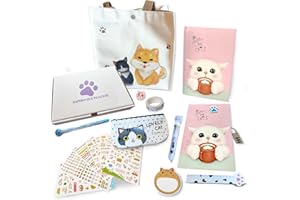 N NUEVAS IDEAS Diario secreto niña con codigo - Set papeleria niña - Lindo gatito - Papeleria bonita - Papeleria Kawaii - Diario secreto niña - Regalo niña - Muchos complementos (ROSA)