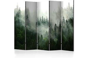 ‎MURANDO murando Raumteiler Foto Paravent Wald 225x172 cm beidseitig auf Vlies-Leinwand Bedruckt Trennwand Spanische Wand Sichtschutz Raumtrenner Home Office b-B-0333-z-c