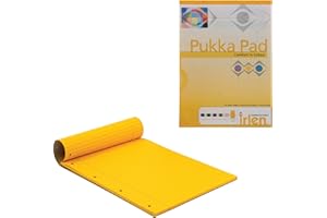 PUKKA PAD Pukka, Schreibblock für Schreibschwäche/Dyslexie, A4, 80 g/m², liniert mit Seitenrand, 50 Blätter/100 Seiten gold