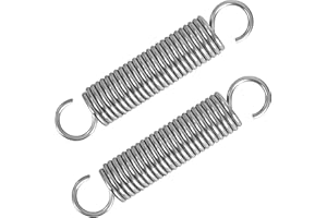 GUNGY Molle a Trazione 100mm Molla di Trazione Doppio Gancio in Acciaio Inossidabile Diametro Filo 2,5mm Diametro Esterno 20mm Tiro 12kg 2 Pezzi
