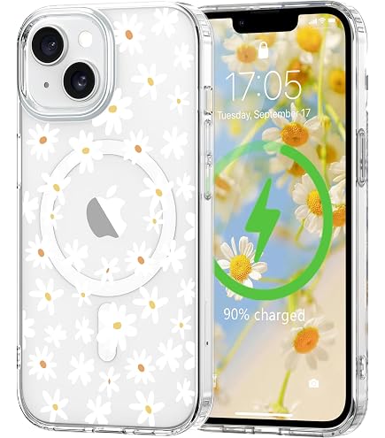 MagSafe Hülle Für IPhone 16 Plus – Transparent Mit Glitzer-Herzen, Magnetisch, Schlank & Kratzfest