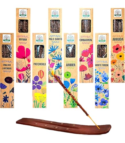 Aromasenses. Frankincense Ullas Biologische wierookstokjes – 100% natuurlijk – handgemaakt – 25 g x 12 = 300 g – ontspanning – meditatie – yoga 1 bord Aromasenses