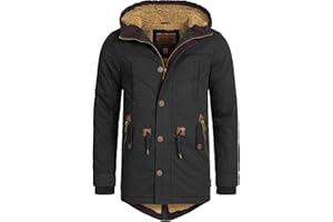 Indicode Uomini Barge Winter Jacket | Giacca invernale con cappuccio e fodera in peluche