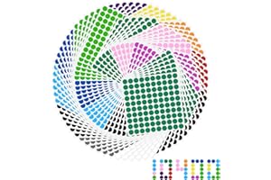 KIPERLINE Klebepunkte Bunt Klebepunkte 10mm 10400 Stück Aufkleber Rund Markierungspunkte Punktaufkleber Etiketten Rund Kleine Runde Punkt Aufkleber für Büro Schule Kalender Karten-Aufkleber, 16 Farben