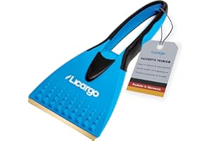 LICARGO® Raschietto per Ghiaccio con Lama in Ottone - Prodotto in Germania - Raschietto per Ghiaccio Solido e Resistente - Raschietto Adatto a Rimuovere Anche Il Ghiaccio del Freddo Finlandese