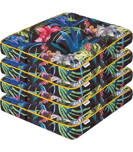 ZOYIEP Set van 2 halfronde stoelkussens, 48 x 48 cm, comfortabel, 10 cm