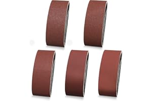 Sruhrak Taśma szlifierska 65 x 410 mm, zestaw 10 taśm szlifierskich, po 2 sztuki ziarnistości 60/80/120/240/400, zestaw taśm szlifierskich do szlifowania, pilnika, ostrzenia i usuwania rdzy