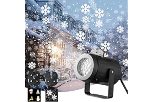 Callenbach Weihnachtsprojektor Lichter und Schneeflockenrotierend für Party und Garten Dekoration