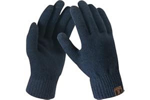 Bequemer Laden Femmes Hiver Chaud Gants À Écran Tactile Étiré Cachemire Magique Gants En Tricot Polaire Stretch Tricot Épais Gants En Laine Gants D'hiver En Plein Air,Jaune