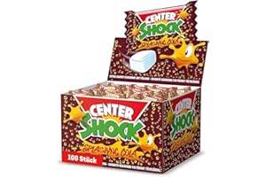 ‎CENTER SHOCK Center Shock Splashing Cola, Box mit 100 Kaugummis, extra-sauer mit Cola-Geschmack, geeignet für Geburtstag, Pinata, Party, Candy-Bar, Weihnachten und Halloween, 400g