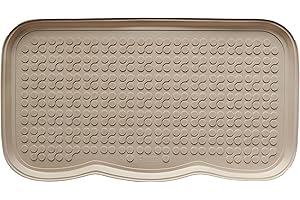 ‎E-FLOOR Ociekacz na buty, mata na buty, pojemnik na buty, taca na buty, Termoplast Zapachowy, 40x72 cm (Beżowy)