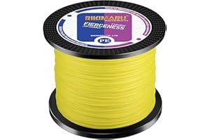 RIKIMARU FIERCENESS - Filo da pesca intrecciato (grigio scuro, verde muschio, blu oceano, giallo fluo, multicolore, 274-914 m, 1,8-81,6 kg)