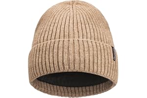 Ocatoma Beanie for Men Women Winter Cuffed Hat with Warm Lining Soft Ski Hat Unisex Cap Gifts for Men Women