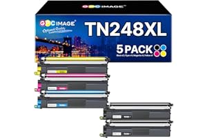 GPC Image TN248 TN248XL Cartouches de Toner Compatible pour Brother TN-248 TN-248CMYK TN-248XL pour Brother DCP-L3560CDW MFC-L8390CDW DCP-L3560CDW L3520CDW MFC-L3760CDW L3740CDWE L3740CDW, 5 Pack