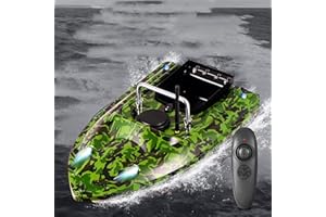 HXZB Fishing Bait Boat, Remote Control Bait Boats for Carp Fishing, 500M RC Fishing Boats with 5200mAh Battery for Adults, Wind & Wave Resistant for Sea Fishing