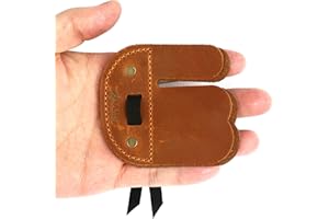 ‎SHARROW SHARROW 2 Stück Bogenschießen Fingertab aus Leder Fingerschutz Handschutz Schießhandschuh für Reurve Bogen Jagd