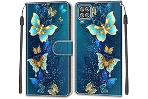 BETUNISTOY Funda Compatible con Samsung Galaxy A12/ M12/ F12, Funda Movil Carcasa PU Cuero con Ranura para Tarjeta, Cierre Magnético, Función de Soporte para Samsung A12/ Samsung M12