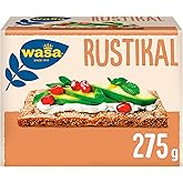 Wasa Knäckebrot Rustikal – Knuspriges, herzhaftes Knäckebrot – 12er Pack (12 x 275g)