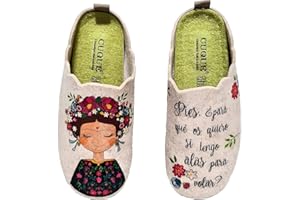 Rodevil Zapatillas fieltro Frida estar por casa cómodas mujer bonitas