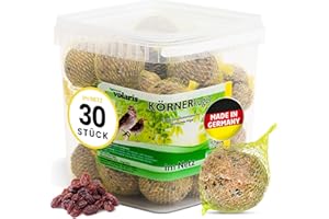 Eggersmann volaris 30 Stück Meisenknödel Früchte mit Netz 2.7 kg | Körnerkugel für Wildvögel | Nährstoffreiches Ganzahresfutter für alle Vogelarten
