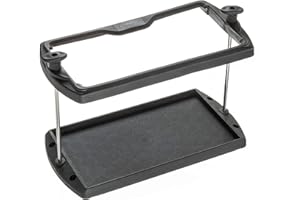 attwood 9095-5 USCG-Approved 27 Series Heavy Duty Adjustable Hold-Down Marine Boat Battery Tray, Black
