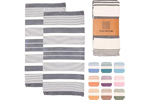 MOMOMUS Fouta Beach XL, set med 2, 90 x 180 cm, 100 % bomull