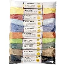 Raffia Naturbast, 1 Bündel, grau 9080