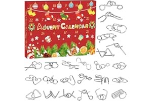 JEDWKFA Calendario Adviento Rompecabezas, Calendario de Adviento 2025, 24 Rompecabezas de Metal, Puzzle Juguetes, Juguetes Educativos, para Niñas Niños Adolescentes
