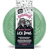 Bugalugs Dog Mat Bowl 100% Food Grade Cat Food Mat & Licky Mats For Dogs - Lick Mat Bowl Reduce Stress & Anxiety Single (Gree