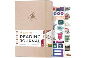 Clever Fox Reading Journal – Guided Book Review Log with Reading Tracker – Gift Book Accessories for Reading Lover – Tracking Journal for Kids & Adults – A5 Size, 14.6x21.3cm (Seashell)