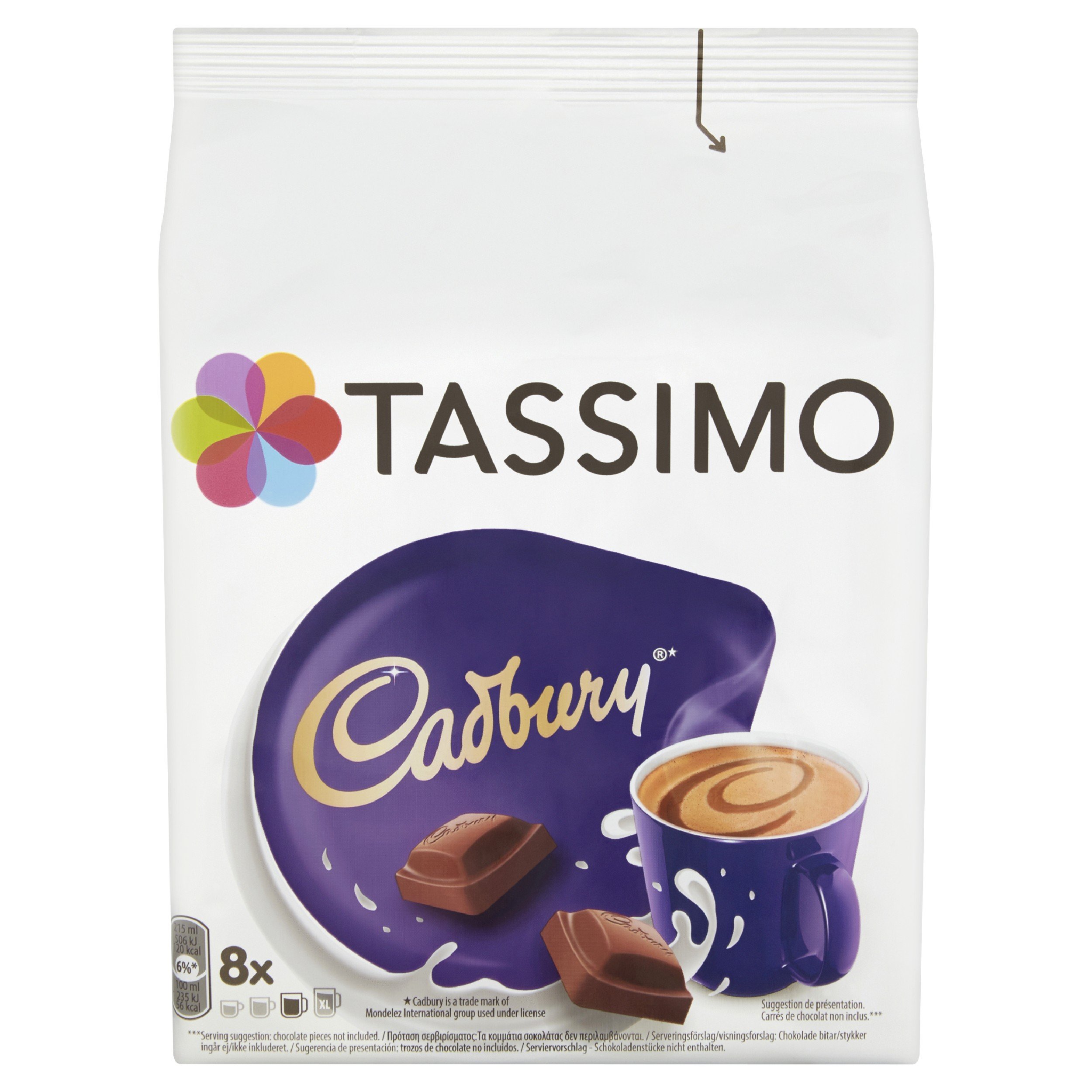 Tassimo Cadbury Hot Chocolate Drink (Pack of 5, Total 40 pods, 40 servings) Fresh Store Shop