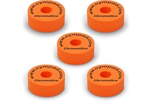 CYMPAD ENSEMBLE CHROMATIQUE 40/15MM ORANGE (5 PIÈCES) - Rondelles en mousse à mémoire de forme haute densité pour un meilleur son et une plus grande durabilité, convient à tous les pieds de cymbale