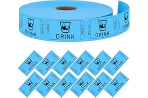 Moguri 1000 Stück Wertmarken Rolle, Hochwertige Blaue Getränke Gutscheine Für Veranstaltungen, Tombola Lose Diskreter Charme Und Praktisches Design