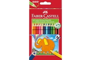‎FABER-CASTELL FABER-CASTELL 116501 Jumbo Coloured Pencils Triangular 5.4 mm Box of 12