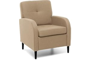 Totò Piccinni Poltrona Poltroncina River in Tessuto Imbottito di Alta qualità (Tortora)