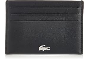 Lacoste Nh1346, Billetera para Hombre, Negro, Talla única