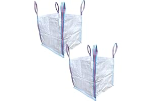 GARDEN WASTE BAGS A&A Supplies UK - 2 sacchi da 1/2 mezza tonnellata FIBC Bulk Builders Bags Strong Garden Waste Heavy Duty Industrial Woven Material Jumbo Sacchi Ton GB (2)
