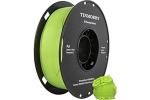 TINMORRY filament PLA, 1,75 mm PLA, bez plątania się, filament PLA do druku 3D, tolerancja średnicy wynosi +/- 0,02 mm, 1 kg szpulka, jasnozielony