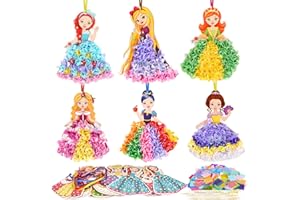 MONCAP 12pcs Princess Craft Set for Kid Creative Princess Poke Art Toy Make Your Own Princess Poking Art Crafts for 4-12 Years Girls Daughter Granddaughter Christmas Birthday Gifts