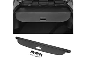 Motoforti Car Trunk Retractable Cargo Cover for Jeep Renegade 2016-2021 Rear Trunk Parcel Shelf Luggage Security Shield Shade, Canvas, Black Carbon Fiber