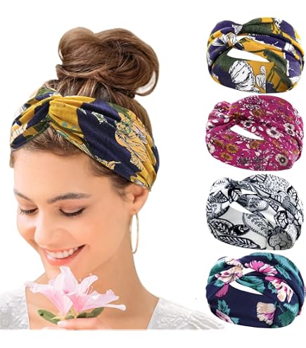 Set 6 Fasce Per Capelli Donna - Stampa Bohémien, Elastiche E Morbide