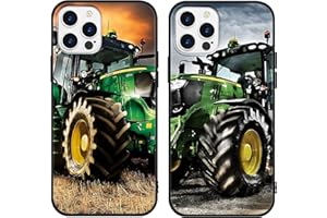 nurkorki [2 Pezzi Cover per iPhone 8 iPhone 7 iPhone SE 2022/2020 4,7", Cartone Animato Cool Agricoltura Trattore Pattern Disegni Cover,Sottile Morbido TPU Silicone Antiurto Bumper Protettiva Case