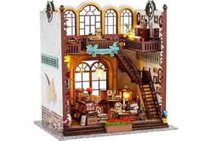 QUANQUER Book Nook Maison de poupée Miniature en Bois avec Meubles, Puzzle 3D en Bois, kit d'insertion, pour Les Personnes de Plus de 14 Ans, Cadeau créatif