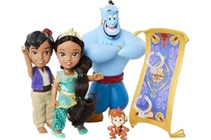 Jakks Pacific- Set Figuras Disney Princess Personajes aladdín, Multicolor, 20cm (86183-2L)