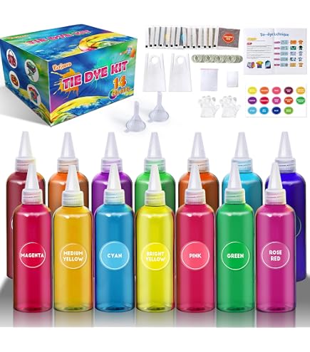 Jacquard Tie Dye Kit - Set Completo Per Tingere Tessuti Con Tecniche Groovy - 5 Progetti - 5