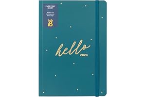 Busy B Dziennik na co dzień od stycznia do grudnia 2024 r., A5 sosna, planer tygodniowy z notatkami