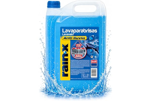 Rain-X Limpiaparabrisas Coche Antilluvia 5L -Protección hasta -5ºC | Protección hasta -5ºC
