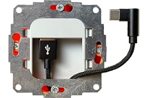 VOLTEVA USB-Unterputz Netzteil 12W | zur dauerhaften Stromversorgung von Tablets & USB-Geräten | Ladegerät kompatibel mit Samsung Tab, Lenovo Tab und vielen weiteren Tablets und iPads | inklusive USB-Kabel