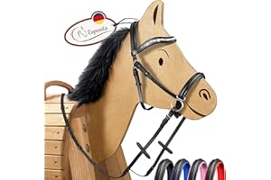 Esposita gebisslose Trense für Holzpferde Schwarz groß