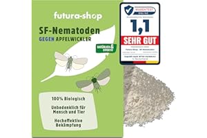 FUTURA-SHOP SF Nematoden gegen Apfelwickler 100% biologische und giftfreie Bekämpfung 10 Mio. für 3 Hochstamm oder 10 Spalierbäume | Nützlinge zur Bekämpfung von Apfel wicklern